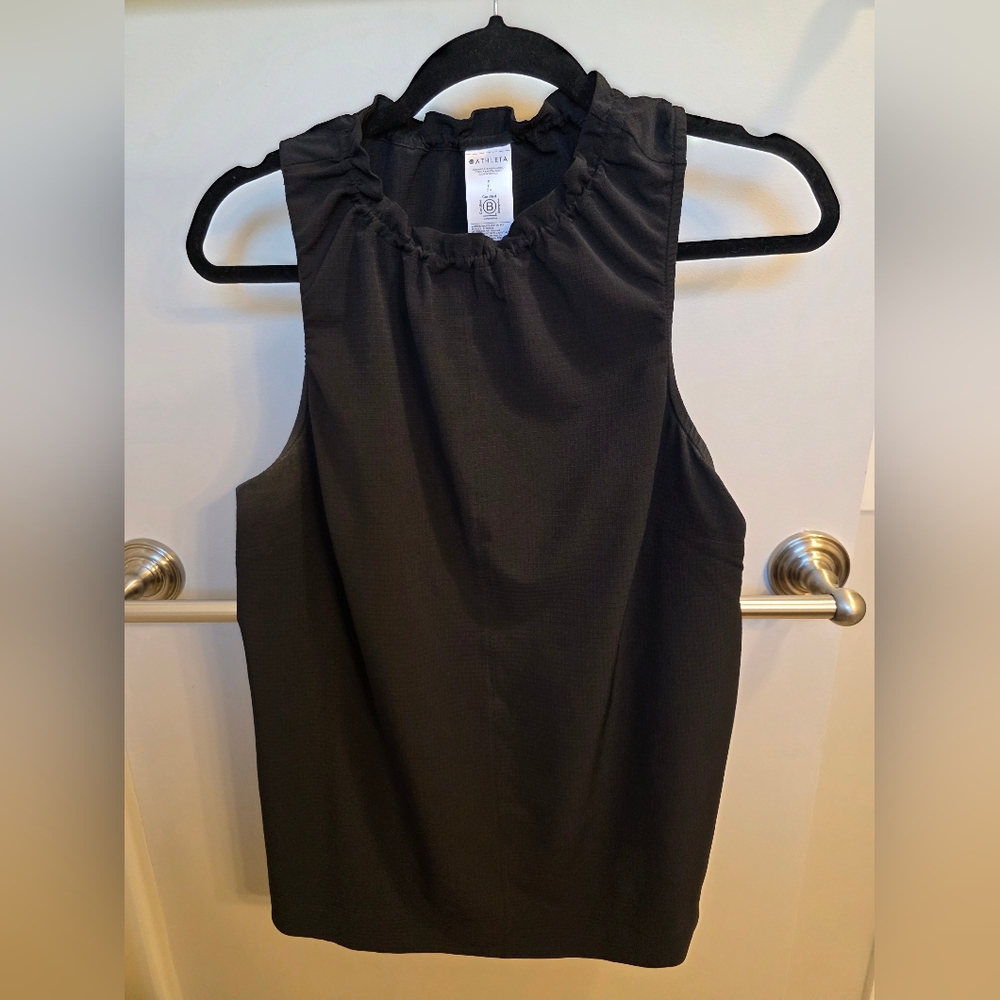 Athleta Black Textured Top